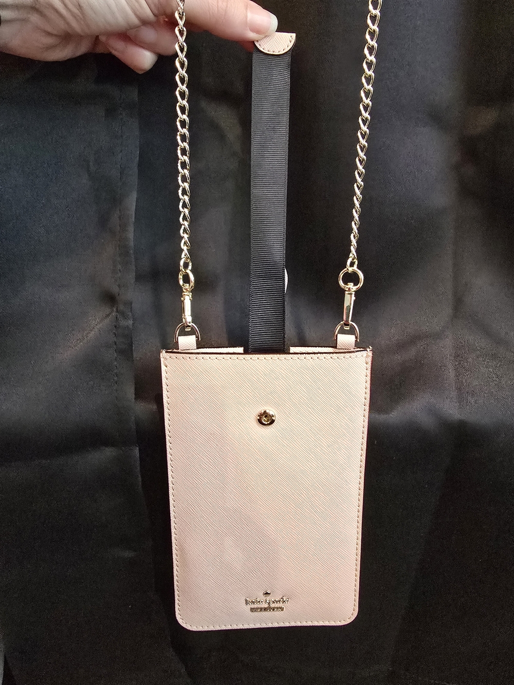 kate spade Leather Crossbody Phone Holder with Gold Chain - Pink - Picture 6 of 6